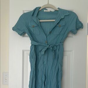 Blue Girls Jumpsuit